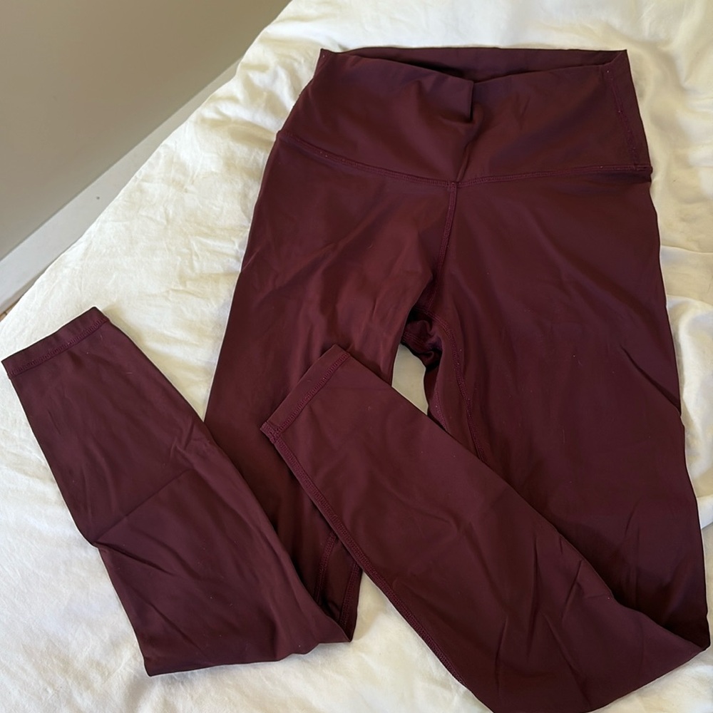 Colorfulkoala burgundy leggings